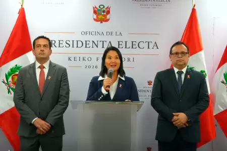 Keiko Fujimori presenta su oficina para la transici�n de gobierno.