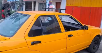 El taxista fue abatido por presuntos sicarios.