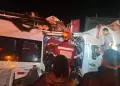Huaura: Tr�gico choque entre miniv�n y tr�iler en la carretera Panamericana Norte deja siete muertos