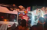 Huaura: Tr�gico choque entre miniv�n y tr�iler en la carretera Panamericana Norte deja siete muertos