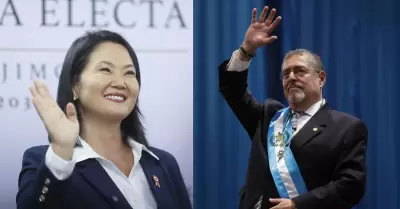Presidente de Guatemala felicita a Keiko Fujimori