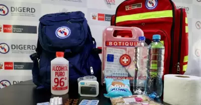 El Minsa RECOMIENDA que la mochila de emergencia para sismos se implemente por g