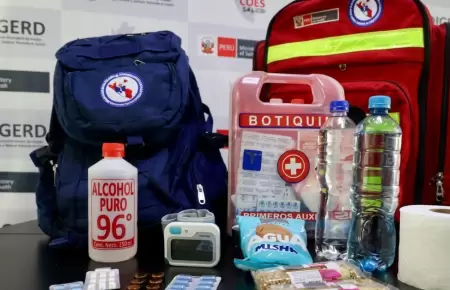 El Minsa RECOMIENDA que la mochila de emergencia para sismos se implemente por g