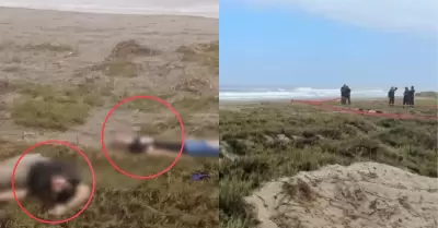 Dos hombres fueron encontrados sin vida a un costado de la carretera La Costaner