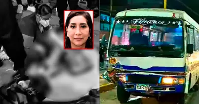 Combi invadi� la v�a auxiliar y arroll� a la mujer.