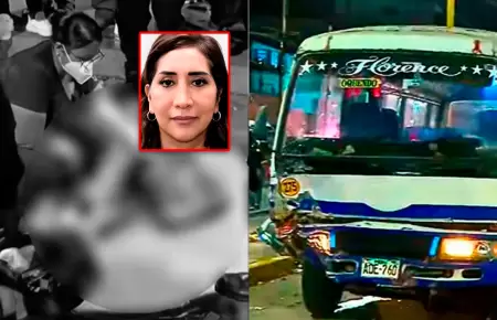 Combi invadi� la v�a auxiliar y arroll� a la mujer.