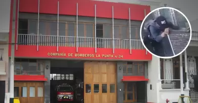 Roban placa de bronce del cuartel de bomberos del Callao