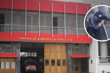 Roban placa de bronce del cuartel de bomberos del Callao