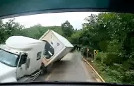 Choque frontal de camiones: conductor se salva de milagro tras brutal impacto