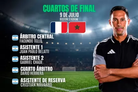 Los �rbitros ser�n argentinos.