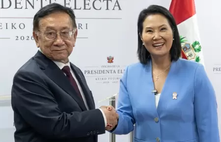 Keiko Fujimori y Jos� Balc�zar se re�nen