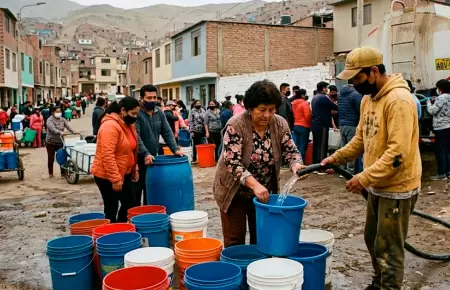 Corte del servicio de agua potable en Lima.