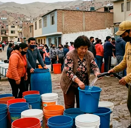 Corte del servicio de agua potable en Lima.