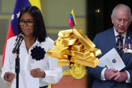 La presidenta venezolana, Delcy Rodr�guez, pide a Carlos III liberaci�n del oro