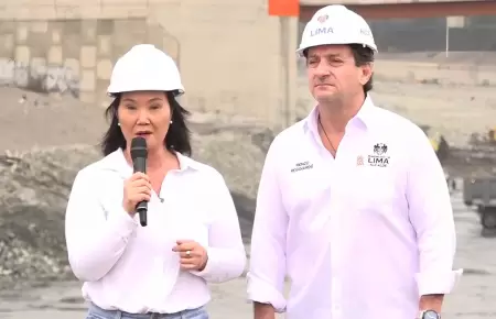 Keiko Fujimori y alcalde de Lima