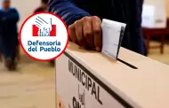 Elecciones Regionales y Municipales: Defensoría asegura que presupuesto está garantizado pese a advertencias de déficit