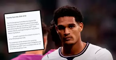 FIFA Suspende a Defensa Ingl�s por dos partidos.