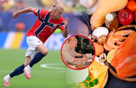 El delantero de Noruega sigue una dieta que le exige el m�ximo rendimiento.
