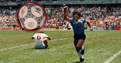 El bal�n fue utilizado por Maradona.