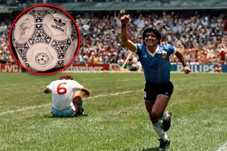 El bal�n fue utilizado por Maradona.