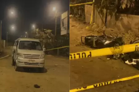 Asesinan conductor de minivan y hieren a pasajero, mientras que delincuente fue