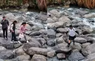 Preocupaci�n en Chosica: Escolares arriesgan sus vidas todos los d�as cruzando r�o con piedras para ir al colegio