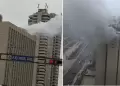 Emergencia en Cercado de Lima: Reportan incendio en los �ltimos pisos del hotel Sheraton