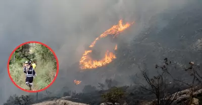 Incendio forestal en la provincia de La Convenci�n.