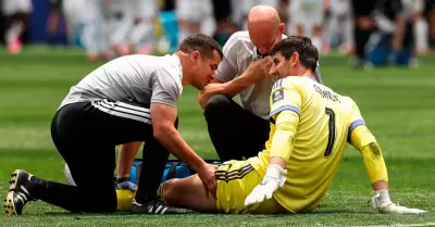 Thibaut Courtois se refiri� a su cambio en la derrota de B�lgica ante Espa�a.