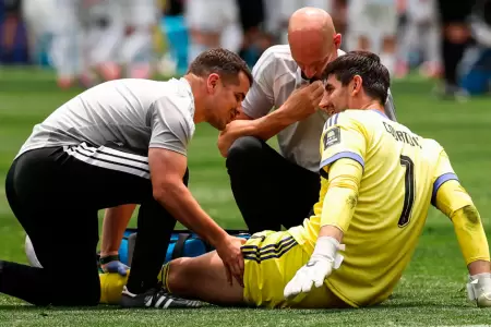 Thibaut Courtois se refiri� a su cambio en la derrota de B�lgica ante Espa�a.