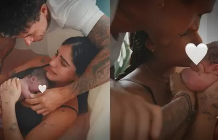 Hugo Garc�a e Isabella Ladera muestran detalles del nacimiento de su hijo, Koa