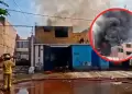 Emergencia en Ate: Incendio de gran magnitud se registra en un almac�n en zona residencial