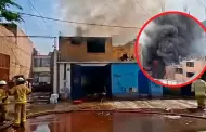 Emergencia en Ate: Incendio de gran magnitud se registra en un almac�n clandestino en zona residencial