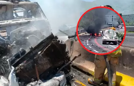 Choque m�ltiple en autopista de M�xico deja varias v�ctimas.