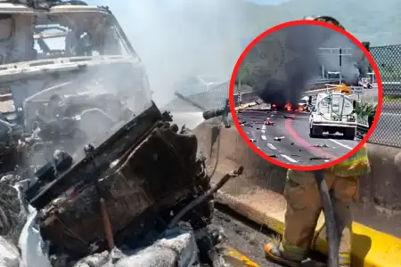 Choque m�ltiple en autopista de M�xico deja varias v�ctimas.