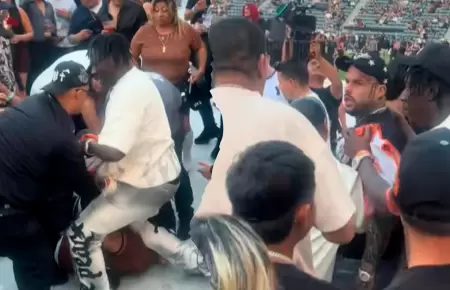 Videos del altercado circularon en redes sociales durante el B�lico Fest 2026.