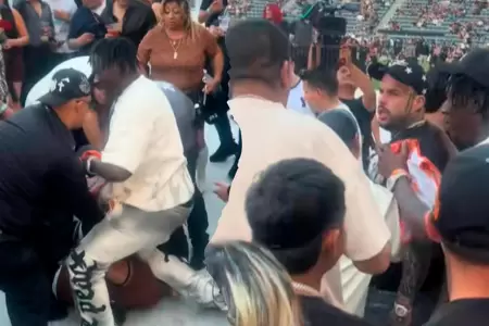 Videos del altercado circularon en redes sociales durante el B�lico Fest 2026.