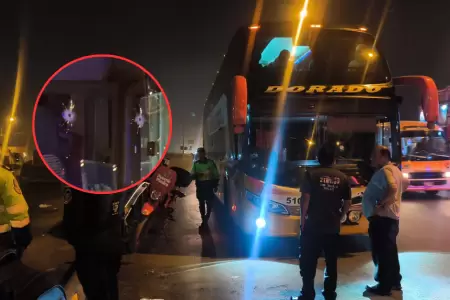 Atacan bus de la empresa 'Dorado' en la Panamericana Norte