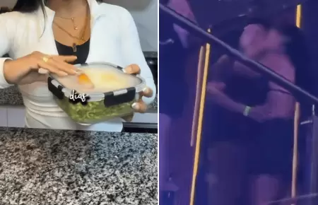 Influencer peruana que prepara 'loncheritas' es captada con misterioso joven