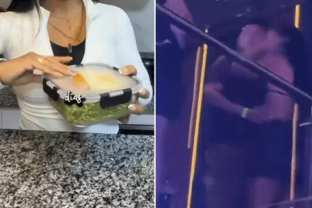 Influencer peruana que prepara 'loncheritas' es captada con misterioso joven