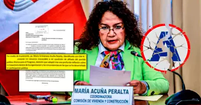 Mar�a Acu�a presenta su renuncia irrevocable a Alianza para el Progreso.