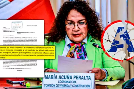 Mar�a Acu�a presenta su renuncia irrevocable a Alianza para el Progreso.