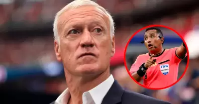 Didier Deschamps no se guard� nada y culp� al �rbitro.
