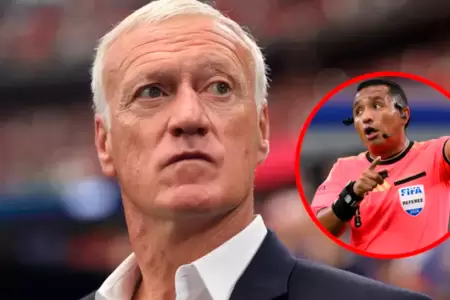 Didier Deschamps no se guard� nada y culp� al �rbitro.