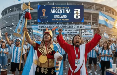 'Hincha israelita' y 'El inca de la selecci�n' alientan a Argentina