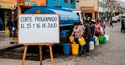 Corte de agua el 15 y 16 de julio en distritos de Lima.