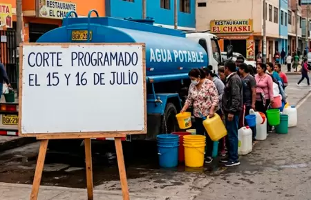Corte de agua el 15 y 16 de julio en distritos de Lima.