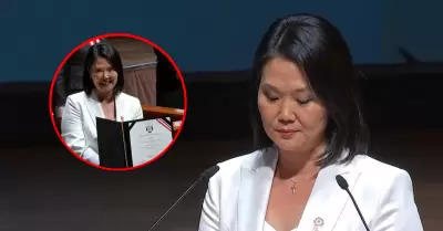 Keiko Fujimori llama a la reconciliaci�n tras recibir credenciales