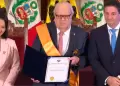Julio Velarde es condecorado con el Grado de Gran Cruz por parte de Renzo Reggiardo y Keiko Fujimori