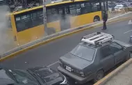 Bus alimentador del Metropolitano pierde el control y termina empotrado en paradero de Comas